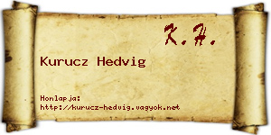 Kurucz Hedvig névjegykártya