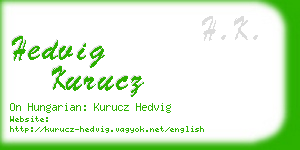hedvig kurucz business card